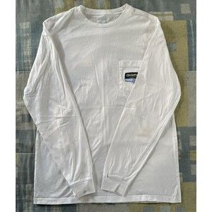 Vineyard Vines Men's Co Captain Dog Boat Pocket White L/S T-Shirt Small NWT